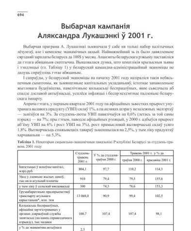 Выбарчая кампанія Аляксандра Лукашэнкі ў 2001 г.