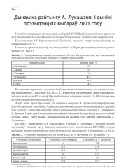 Дынаміка рэйтынгу А. Лукашэнкі і вынікі прэзыдэнцкіх выбараў 2001 году