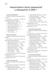 Ініцыятыўныя групы кандыдатаў у прэзыдэнты ў 2006 г.