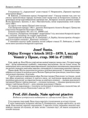 Josef Šusta. Dějiny Evropy v letech 1812—1870. I, выдаў Vesmír у Празе, стар. 306 in 40 [1923] (Рэцэнзія) 