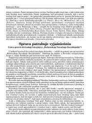 Sprava patrabuje vyjaśnieńnia