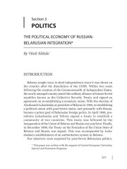 The Political Economy of Russian-Belarusian Integration