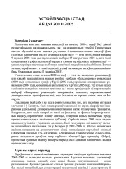 Устойлівасць і спад: акцыі 2001–2005