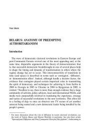 Belarus: Anatomy of Preemptive Authoritarianism