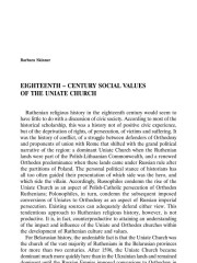 Eighteenth-Century Social Values of the Uniate Church