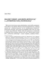 Białoruś między „kolorową rewolucją” a „antyrewolucyjną technologią” 