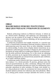 Obraz białoruskiego dyskursu politycznego oraz jego wizualne i wykonawcze elementy
