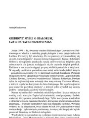 Giedroyć myśli o Białorusi, czyli notatki przemytnika 