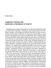 Wartości społeczne Kościoła unickiego w XVIII w.