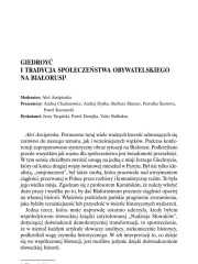 Giedroyć i tradycja społeczeństwa obywatelskiego na Białorusi 
