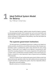 Ideal Political System Model for Belarus (The Supreme Government Institutions, Role of the President, Application of the Model to the Executive)