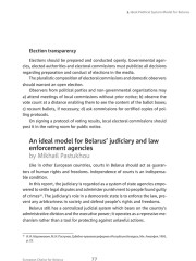An Ideal Model for Belarus’ Judiciary and Law Enforcement Agencies