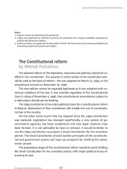 Ideal Political System Model for Belarus (The Constitutional Reform)