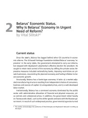 Belarus’ Economic Status. Why Is Belarus’ Economy In Urgent Need of Reform?