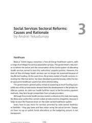 Social Services Sectoral Reforms: Causes and Rationale (Healthcare)