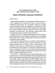 The Constitutional Court and Constitutional Crisis of 1996