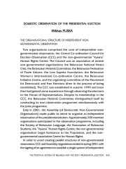 Domestic Observation of the Presidential Election