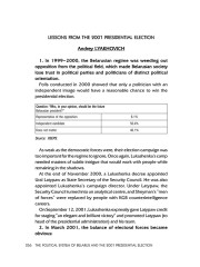 Lessons from the 2001 Presidential Election