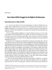  How Cultural NGOs Struggle for the Right to Be Belarusian