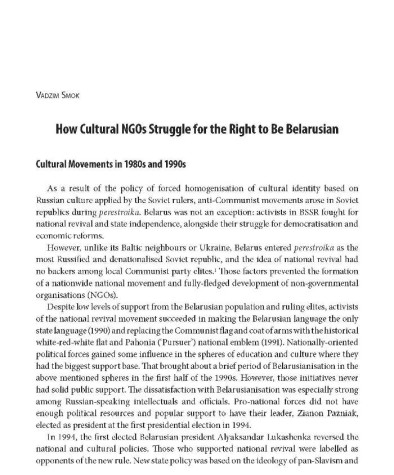  How Cultural NGOs Struggle for the Right to Be Belarusian