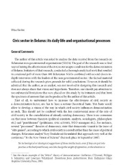 Civic sector in Belarus: its daily life and organisational processes