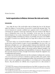 Social organisations in Belarus: between the state and society