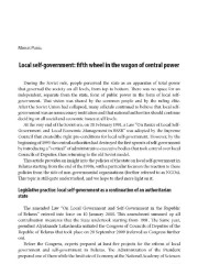Local self-government: fifth wheel in the wagon of central power