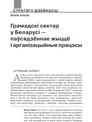 Грамадскі сектар у Беларусі — паўсядзённае жыццё і арганізацыйныя працэсы 