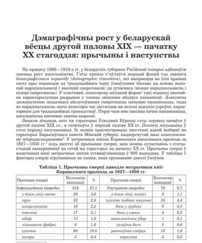 Дэмаграфічны рост у беларускай вёсцы другой паловы ХІХ — пачатку ХХ стагоддзя: прычыны і наступствы