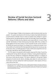 Review of Social Services Sectoral Reforms: Efforts and Ideas