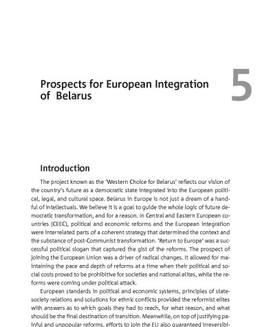 Prospects for European Integration of Belarus