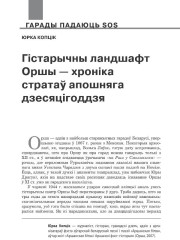 Гістарычны ландшафт Оршы — хроніка стратаў апошняга дзесяцігоддзя